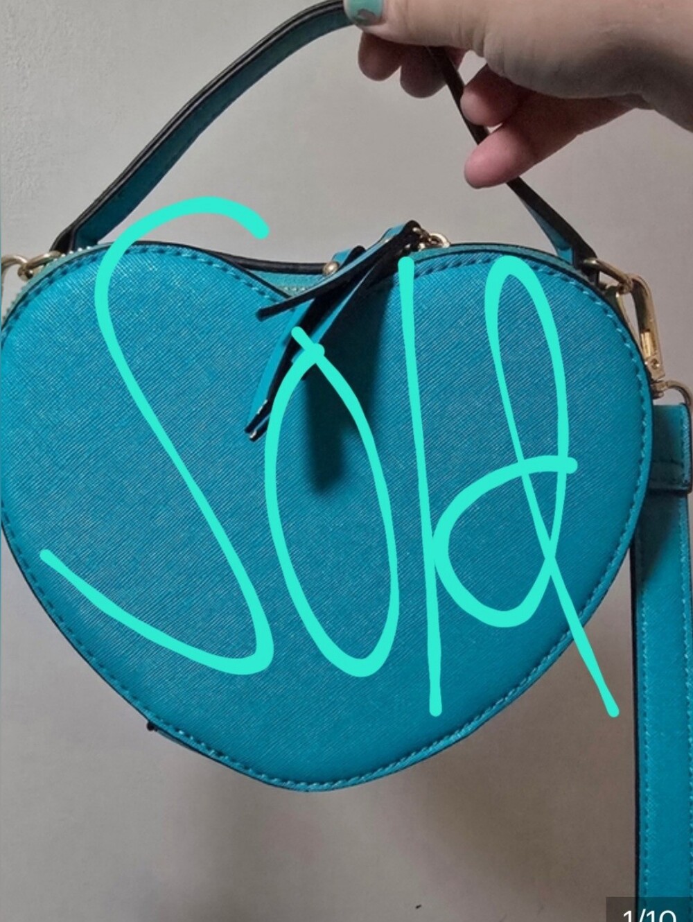 Teal Heart Purse Adorable